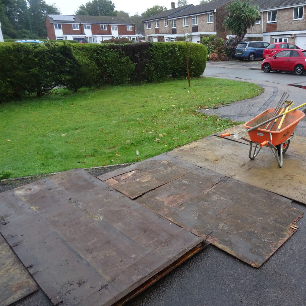 Site protection in place during property maintenance work